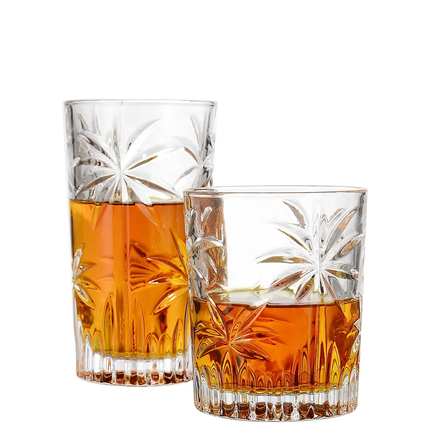 New Arrival Clear Elegant Cheap Handmade Pressed Highball Stemless Wine Glass Tumbler
