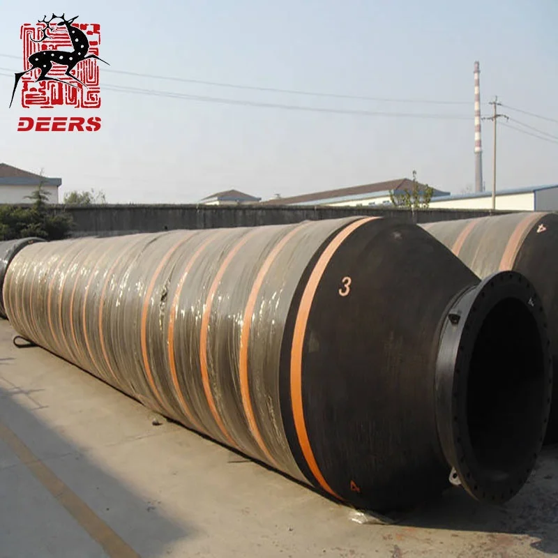 Marine rubber floating discharge hose for dredging