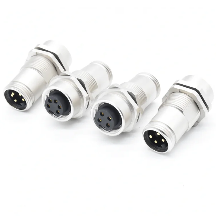 Westsam Circular Connector Manufacture 7/8 Chunking Socket Waterproof Socket Connector 5 Pin 4 Pin Gold PA DIN 10 a > 100 Times