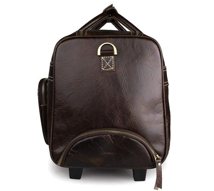 Luggage Leather Duffel Bag the First Layer of Leather Trolley case Trolley Bag