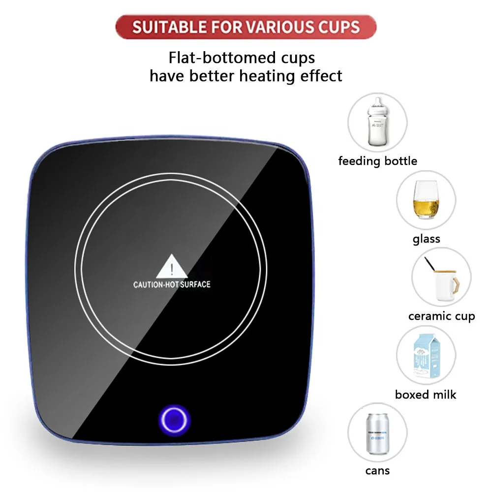 110V/220V 55 Degrees Temperature Control  Electric Heat Cup Coffee Ceramic Heating Mug Warmer