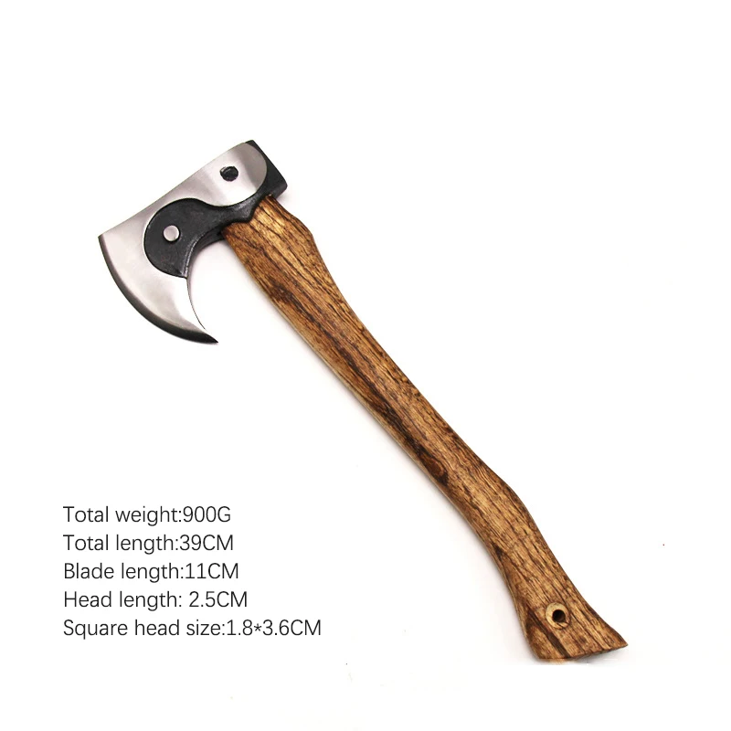 Hot Full Polishing Outdoor Hunting Camping High Carbon Steel Viking Axe Chopping Ax Tomahawk Bushcraft Tactical Forged Axe