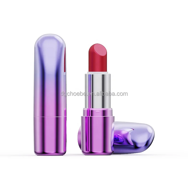 China Custom Factory Price Custom Luxury Makeup Packaging Gradients Red Silver Cosmetic Container Pen high end Lipstick Tubes