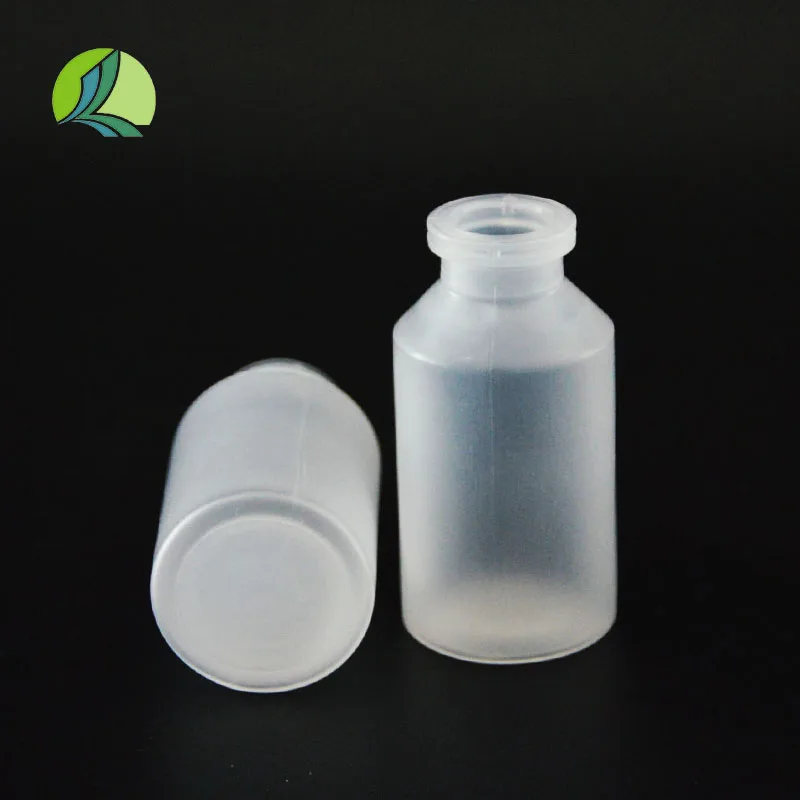 Wholesale 20ml Frosted PP Plastic Veterinary Medicine Injection Bottle Sterilized Vaccine Vials with Rubber Stopper Medical Use