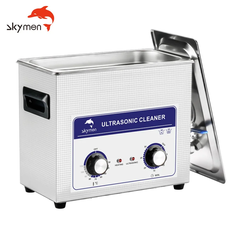 Ultrasonic Cleaner 180W 40KHz Dial Control Timer Heater 6L Volume Dental Carburator Brass Bullets Shell