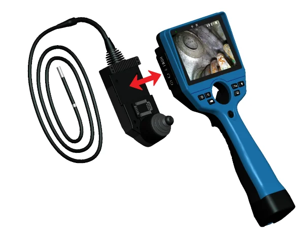 Flexible Industrial Videoscope Inspection Camera 5.2' Display Waterproof IP67 Photo Editing HD Camera 360 Degree Joystick