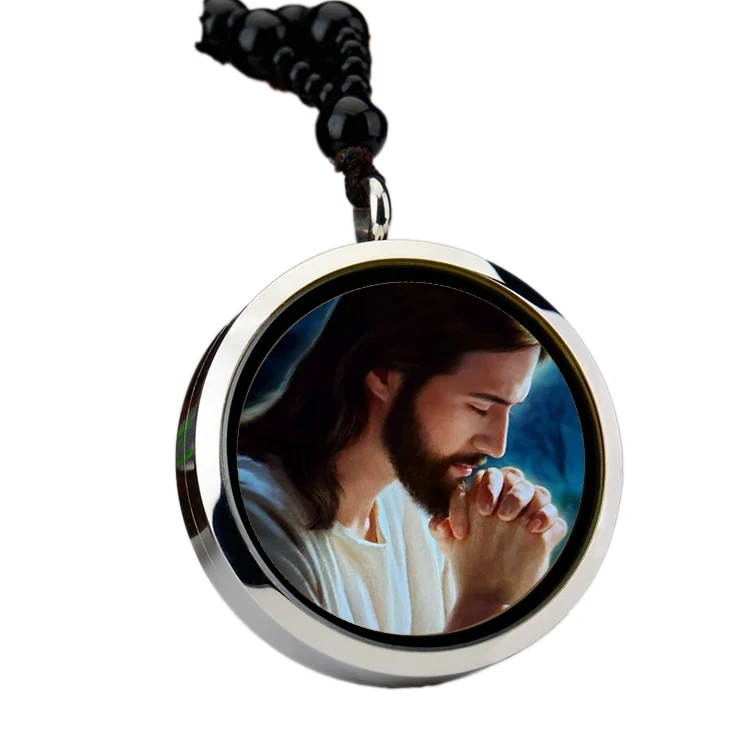 Wholesale Stainless Steel Cremation Jewelry Keepsake Necklace Round Locket for Ashes Urn Pendant Necklace for Ashes