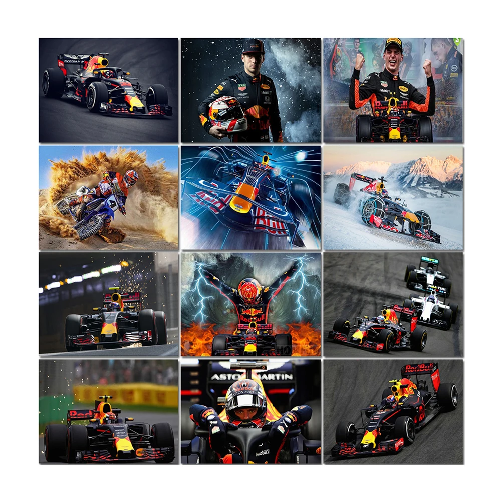 Wholesale Diamond painting kit DIY 5D racing Max Remove Rhinestone diamond F1 diamond Mosaic decorative factory custom oem&odm