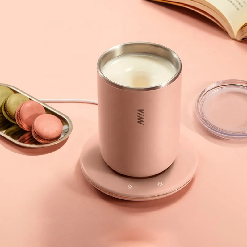 2021 new magnetic automatic stirrer heating mug warmer with heater