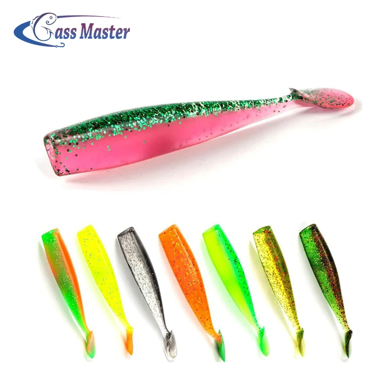 Bass master Fishing soft bait lures 100mm 7.7g Soft Plastic Shad Worm lures Carp Artificia Wobblers pesca lure
