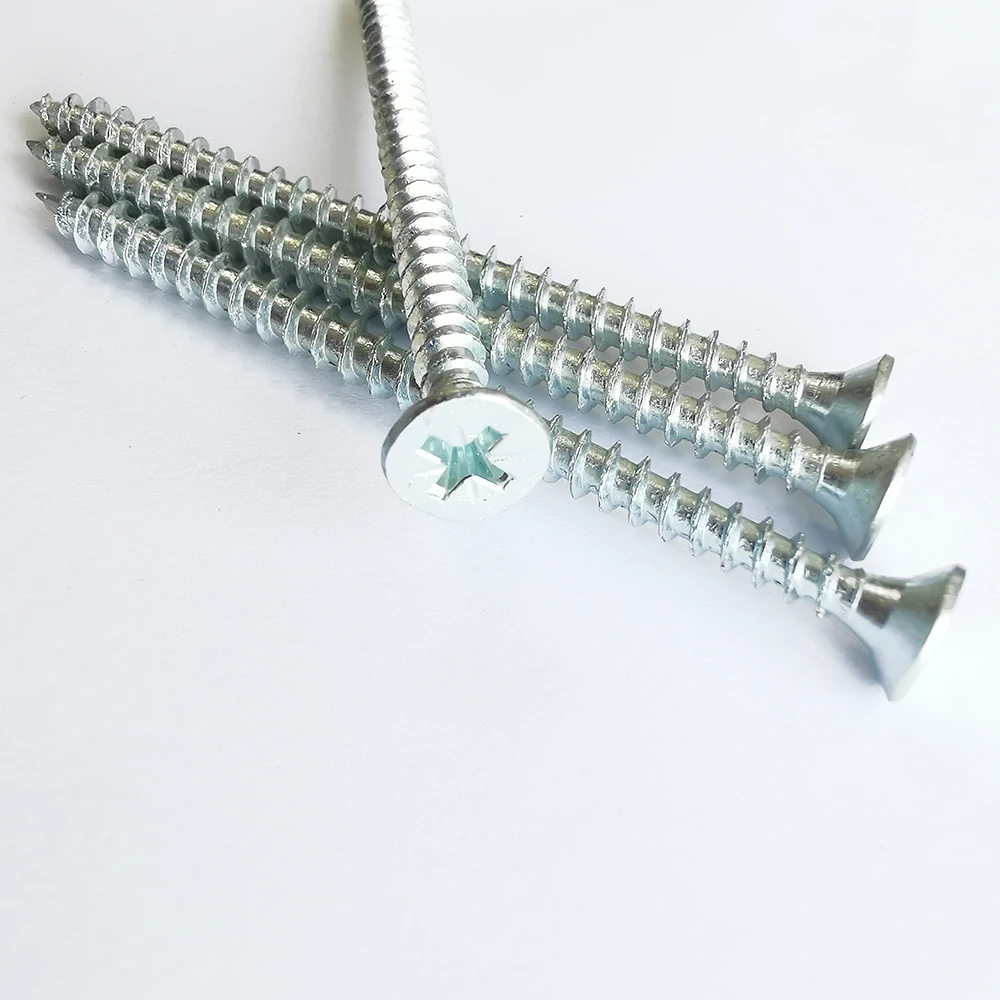 accept customization chipboard screws zinc plated