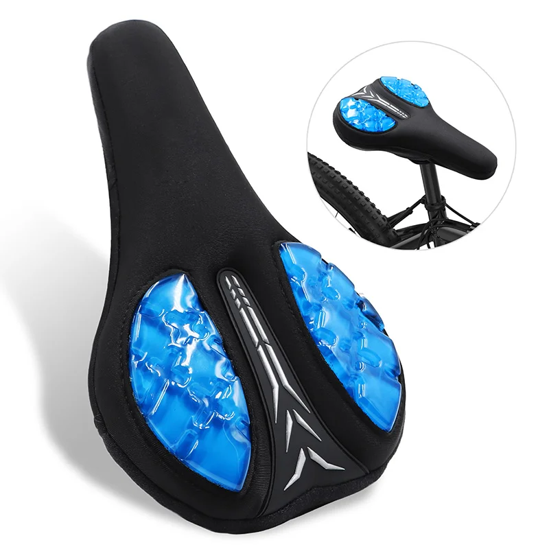 Custom Lycra  Memory Foam  Gel Thick Bicycle Seat Seller Comfort Bicycle Seat
