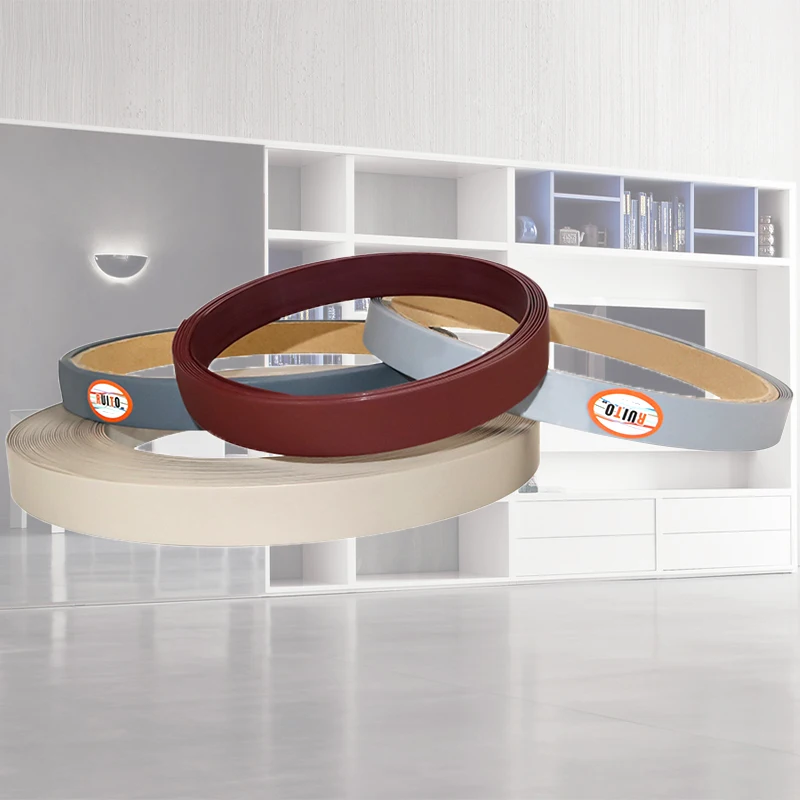 RUITO high quality customized ABS/PVC edge banding tape wood grain pure color edge tape for furniture accessories