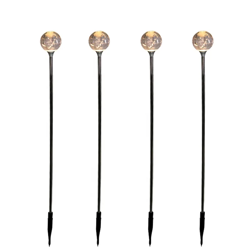 Height80m Dia60mm acrylic ball led rose landscape light for outdoor square lighting decoration