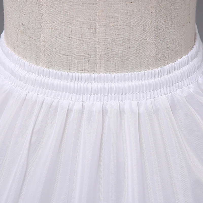 White 6 Hoops Petticoat Crinoline Slip Underskirt For Wedding Dress Bridal Gown In Stock
