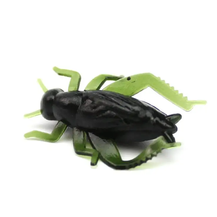 Rocklure 2.5cm PVC Green Color Cricket Fishing Lures Artificial Soft Insect Bait Pesca Lightweight Lifelike Grasshopper