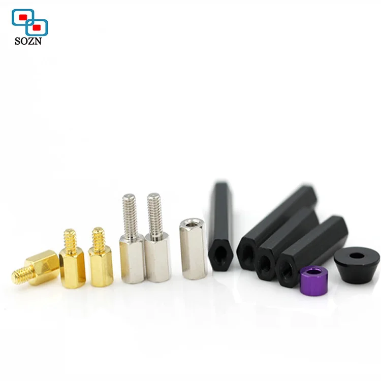 Free Sample customized thread hex brass aluminum stainless steel male female support standoff spacer