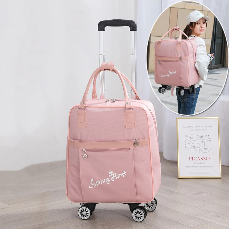 Fashion Trolley Luggage Travel Backpack Large Capacity Duffle Bags Rolling With Wheels Bag Business Suitcase Laptop Schoolbag