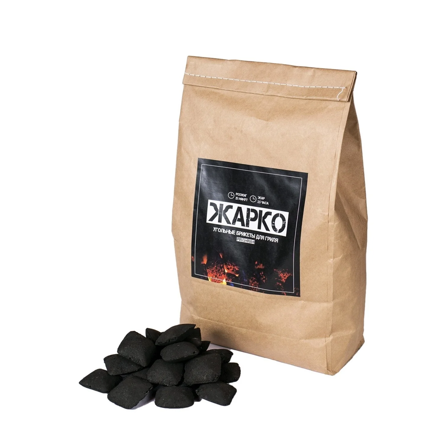 Русский натуральный уголь в брикетах