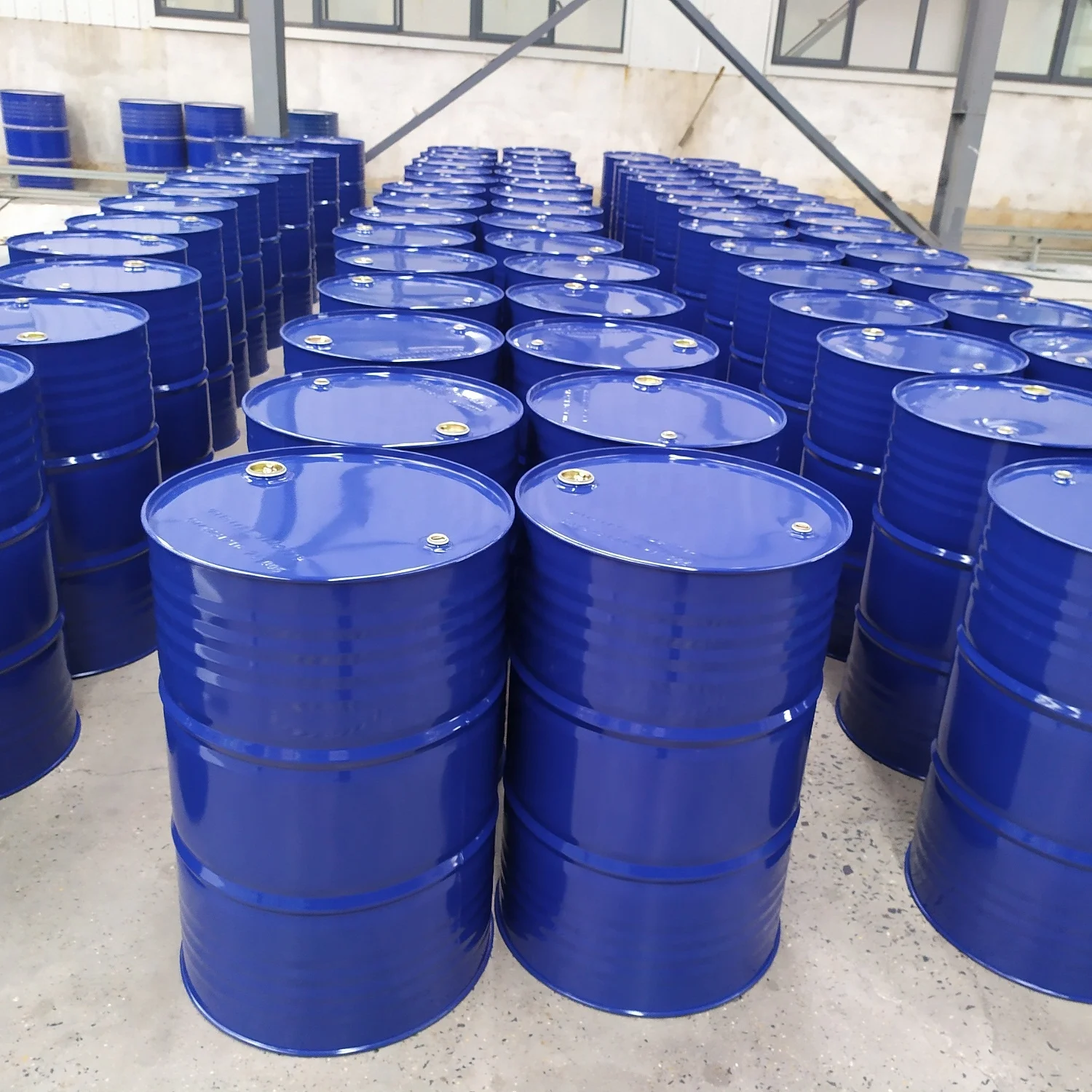 order direct 200kgs 200 liter new tight head type thick blue steel drum for crude oil