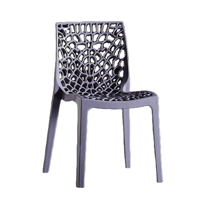 Modern nordic style plastic Leisure fashion chair Hollow out dining chair