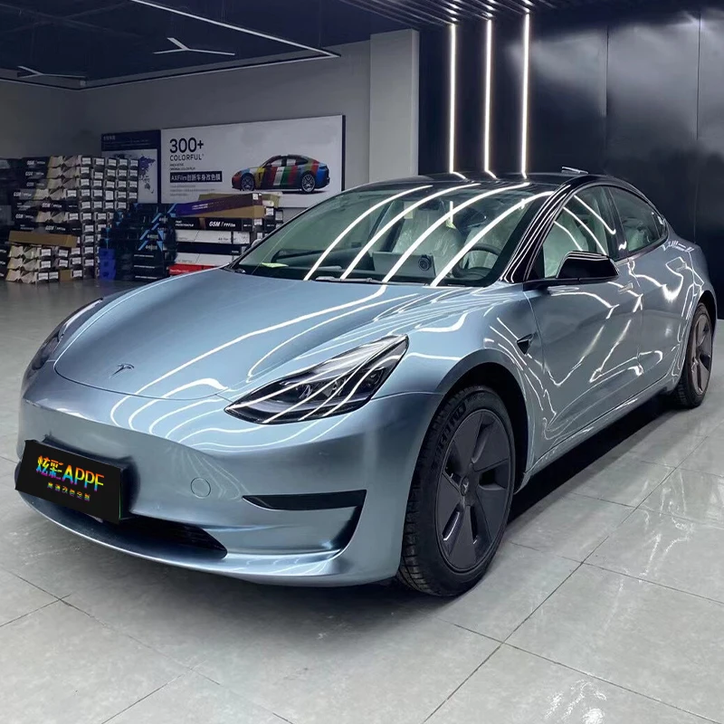 Car Films Color Ppf 1.52*18m/roll Liquid Metal Blue Ppf Paint Protection Film Color Changing Car Wrap Vinyl Ppf