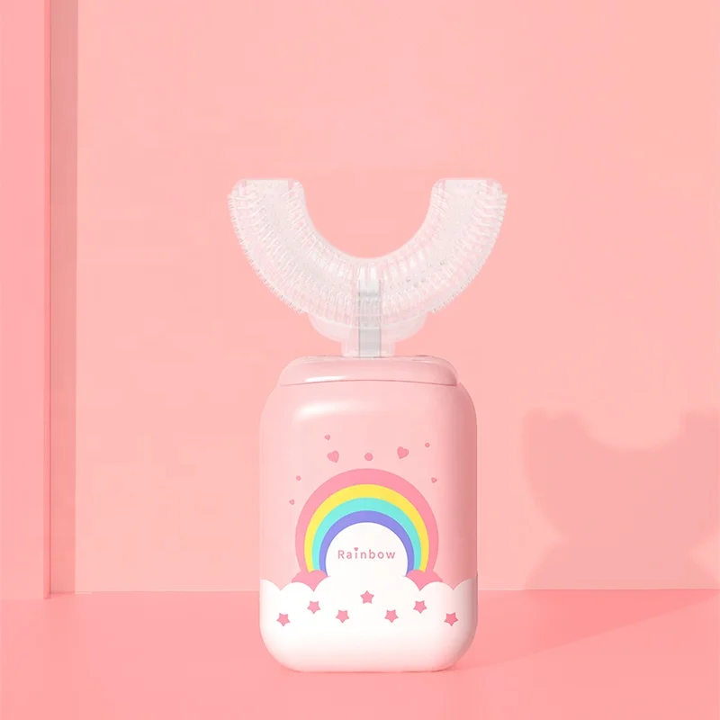 High quality  Patent new design U shape lovely joyful baby electronic teeth brush