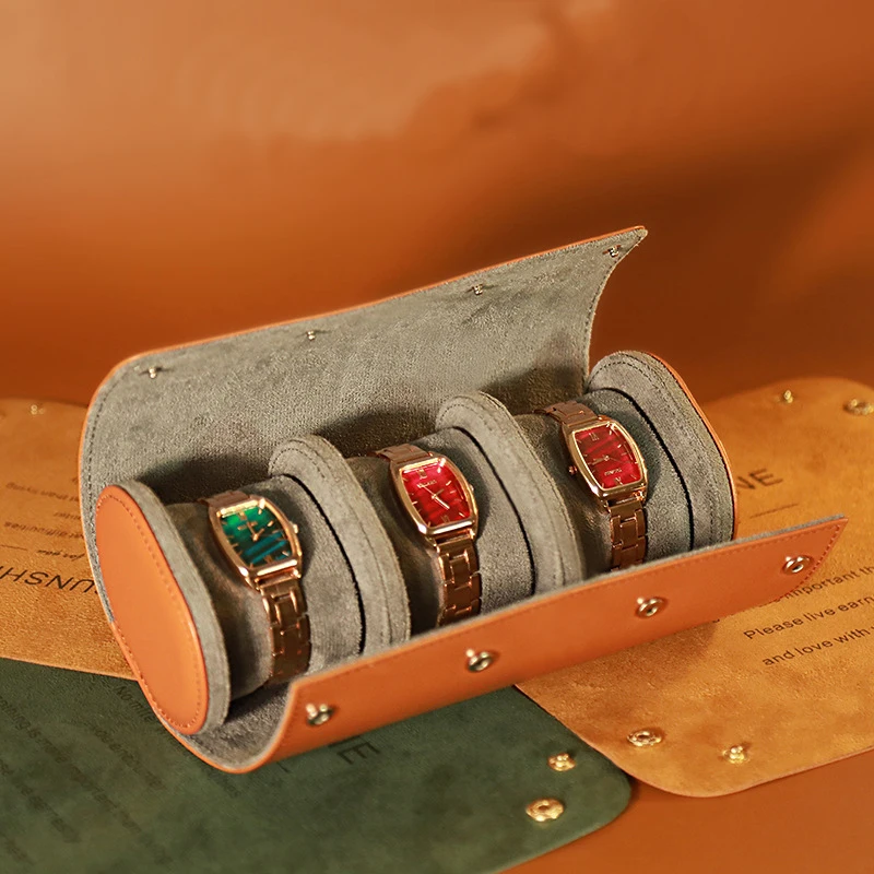 Watch Travel Case Roll Watch Display Storage and Organizer with Removable Watch Accessories & Parts