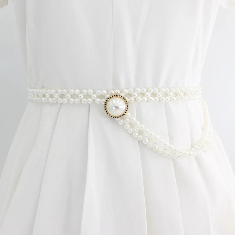 Fashion Versatile Waist Chain Pearl Waist Chain Decoration Women Waist Belt