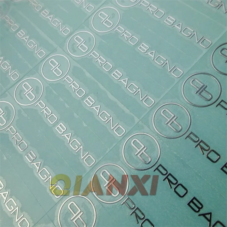 Custom metal transfer electroplating labels perfume Electroform nickel chrome  plating logo stickers