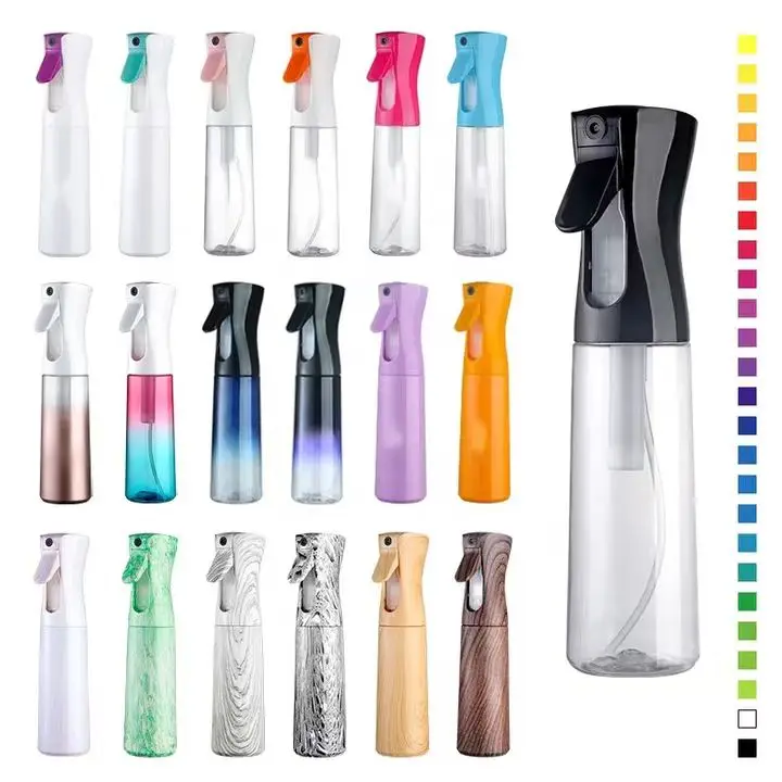 200ml Holland Salon Barber Tool Design Strip Pattern Solid Color Fine Plastic Continuous Misty Hair Spray Bottle
