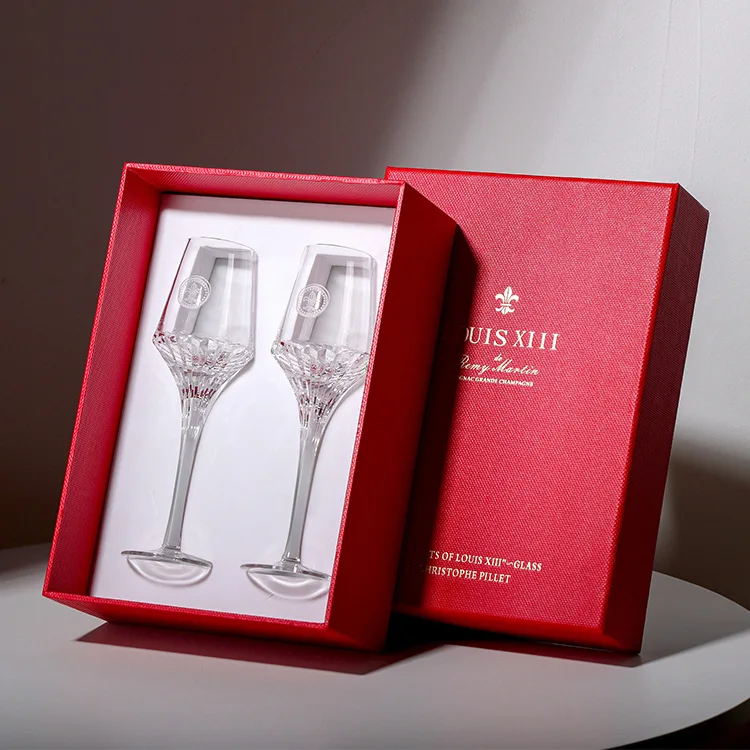 Cognac brandy Louis XIII the same wine glass crystal tall whisky gift box smelling glass