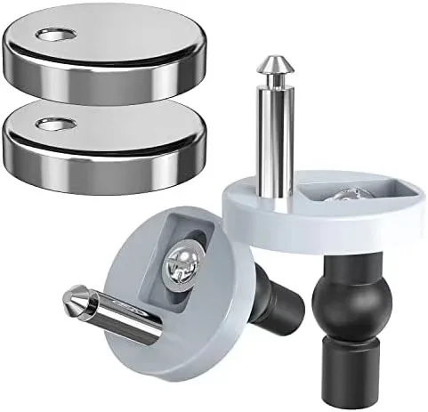 Toilet Seat Hinges Parts with Screws Bolts and Nuts for Bathroom Full Set Toilet Seat Hinge Fixings
