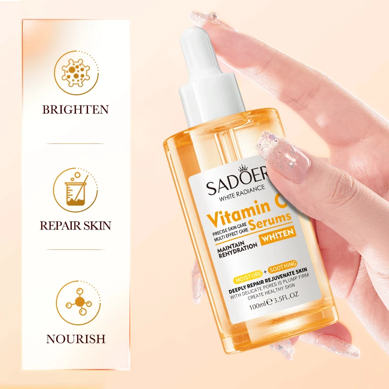 OEM SADOER Women skin care products beauty Whitening Face Serum Solutions Pure Hyaluronic Acid Serum Vitamin C skin care serum