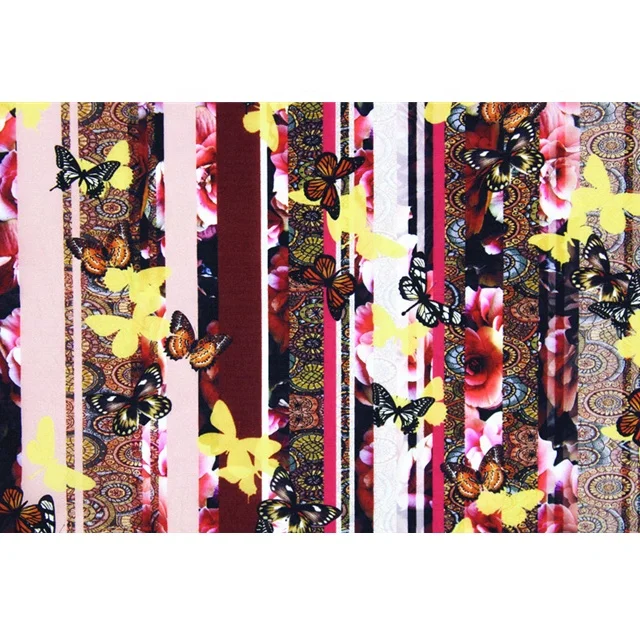 20D Butterflies Ladies Sun-Protective Clothing Skirt Nylon Polyester Mixed Jacquard Digital Printing Fabric