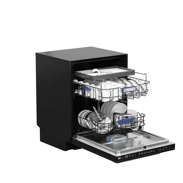 Safe and ergonomic fully automatic household dishwasher with led display clean dishwasher