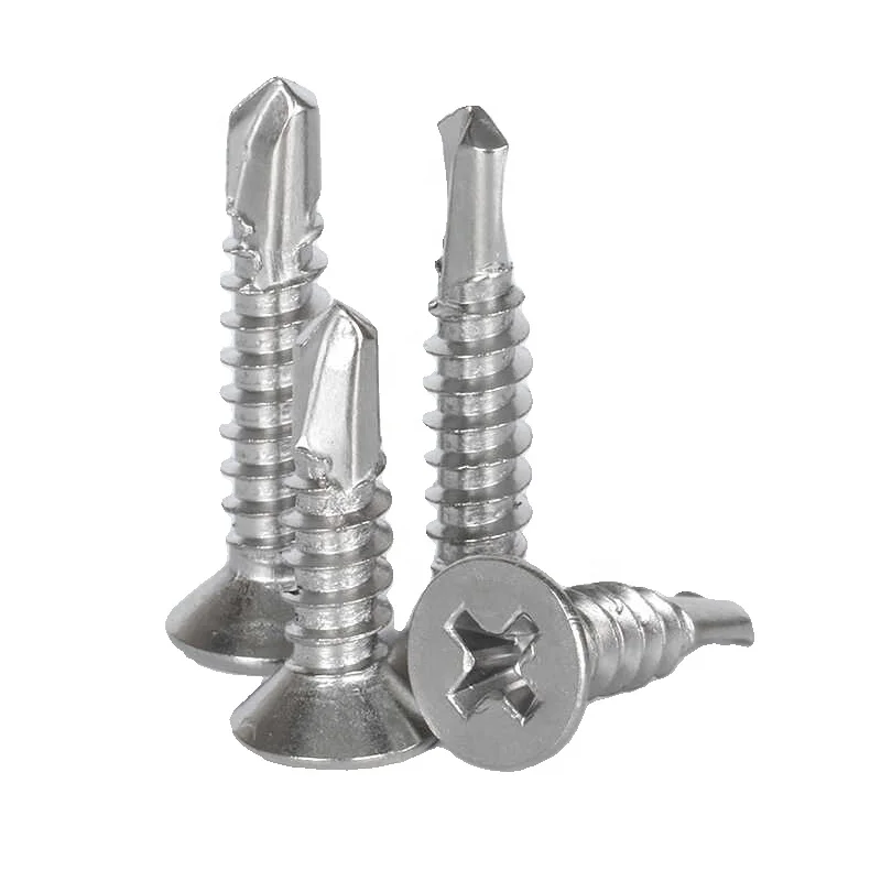 # 18 x 3/4in. 304 410 Stainless steel countersunk cross drill screws Insulation screws Door and window screws