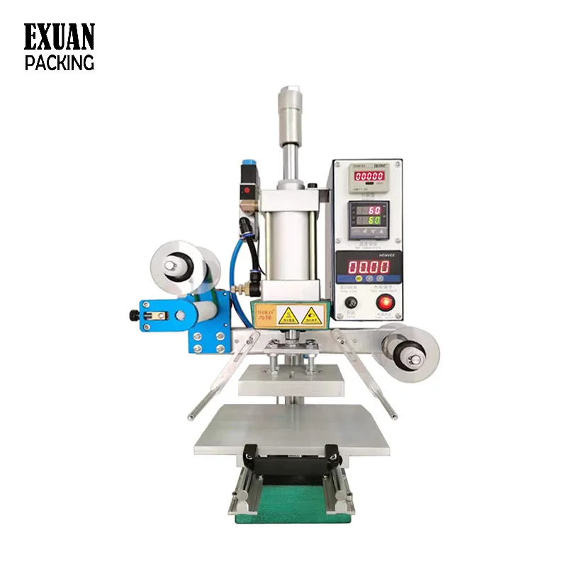 LOGO Business Card Wooden Skateboard Pneumatic Hot Stamping Machine Automatic Paper Rolling Leather Stamping Stamping Machine