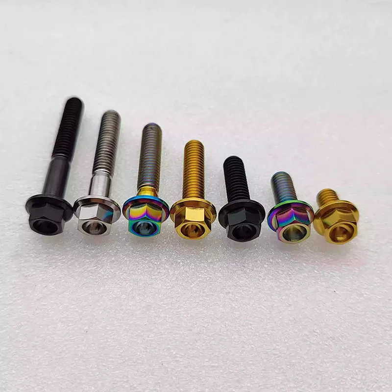 Titanium Bolt M5x8 10 12 15 18 20 25 30 35 40 45 50mm Gr5 Titanium Screw Ti Bolt For Bike Motorcycle