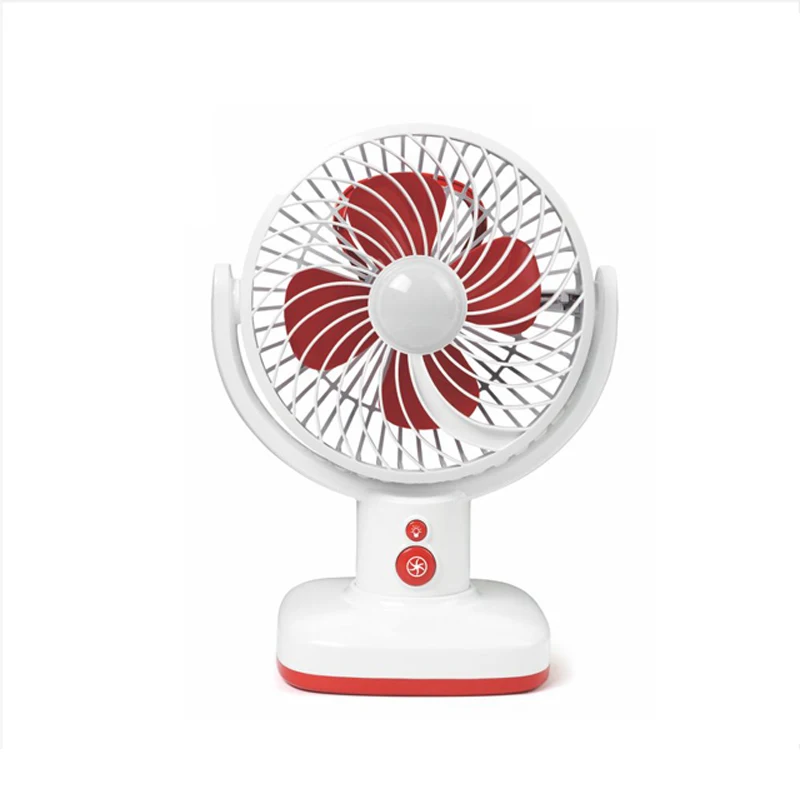 2024 New Arrival 6 inch portable mini fan USB for indoor/outdoor, rechargeable AC DC 4V 2000mAh mini fan cooling with led light