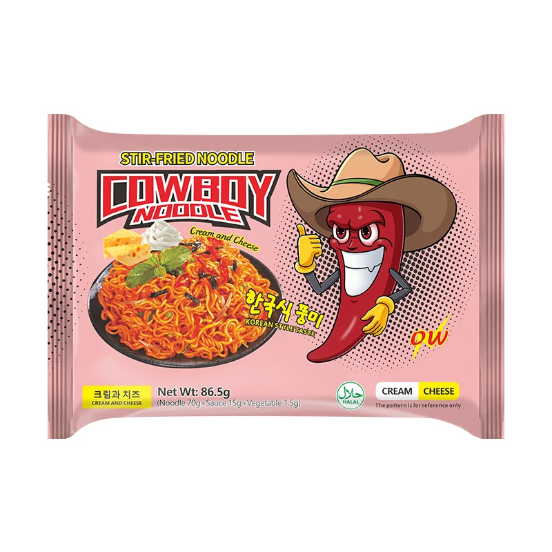Fast Food Chicken Flavour Cheese Ramen Korean Hot Spicy Ramen halal Instant Noodles