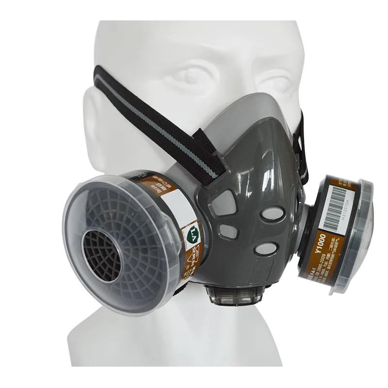 Factory Direct Sale Half Full Face Rubber Particulate Respirator with Double Filters Gas Mask