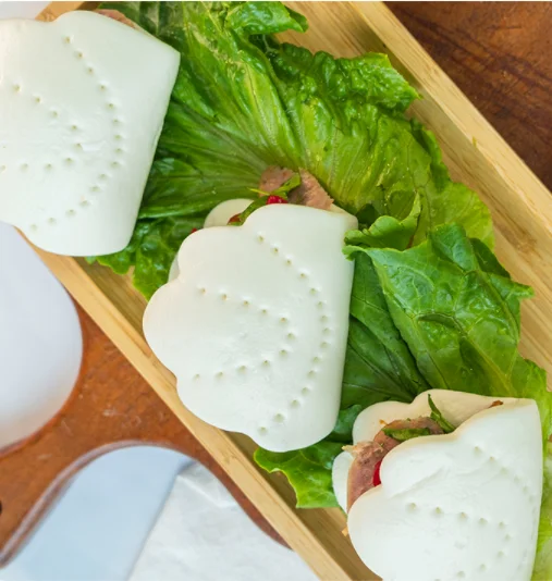 Wholesale 460g frozen Hirata bun Healthy and Delicious Breakfast Steamed Sandwich