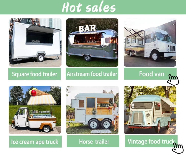 food truck trailer ice cream cart hotdog cart