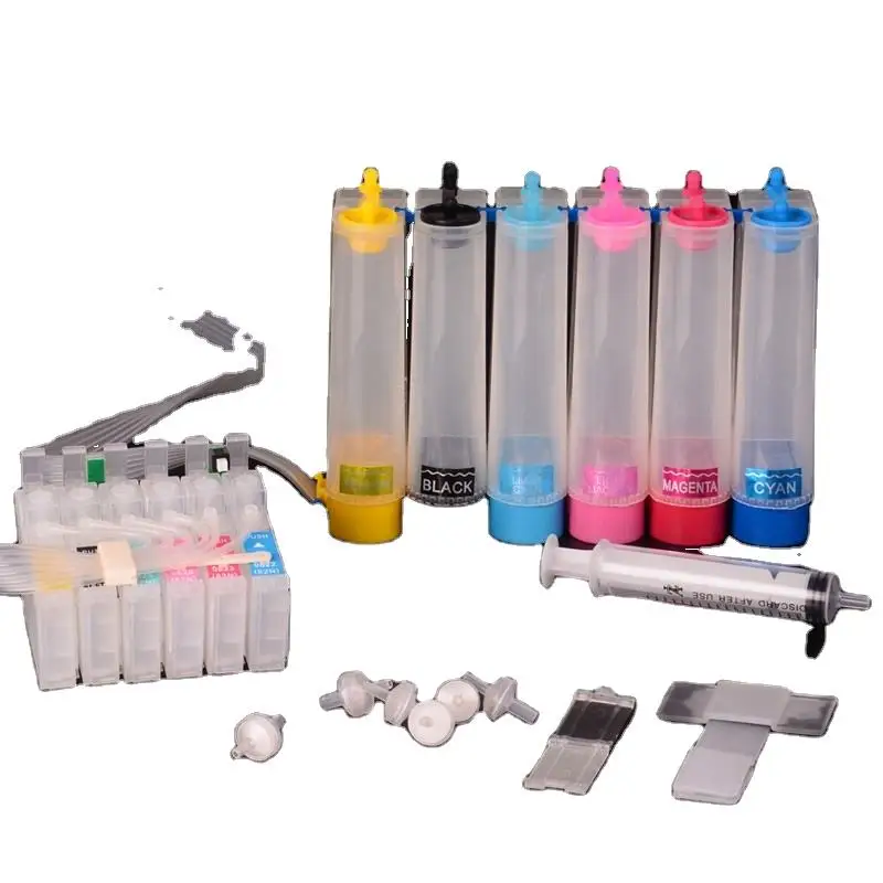 Ocbestjet CISS T0851-T0856 with Chips Compatible Inkjet Printer System For Epson Stylus Phot T60 1390 Continuous Ink Supply