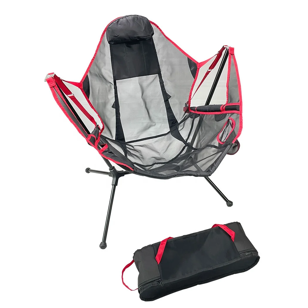 Swinging Rocking Reclining Camp Chair Outdoor Lounger