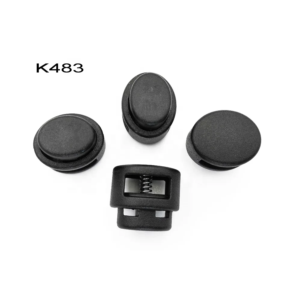 Upgraded Plastic Double Hole Cord Lock,Draw String Clip with Spring Toggle Stoppers Buttons for Drawstrings Cord Locks For Shoe