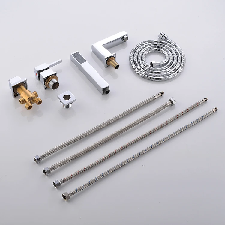 Whirlpool Bath Shower Mixer Spa 4 Holes Bathtub Faucet faucet pakistan