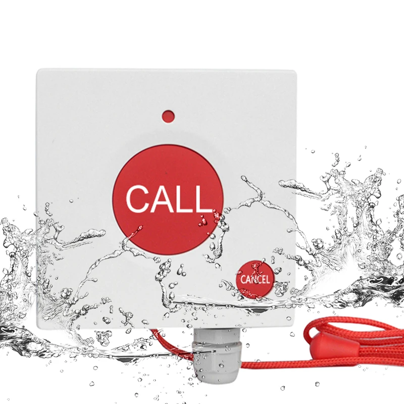 High Quality Wireless SOS Alarm Portable button IP 68 waterproof enclosure lanyard Emergency Calling housing