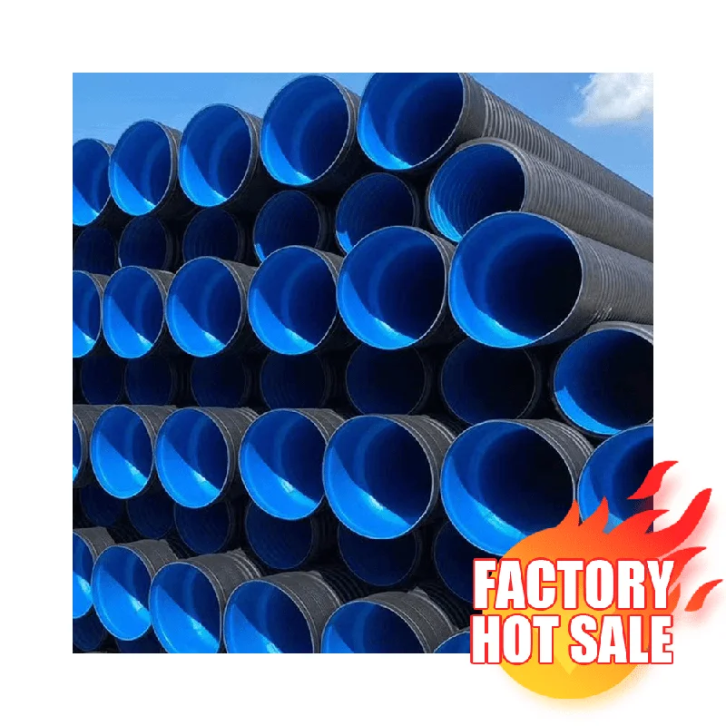 Sn6 400 мм Настенная гофрированная полиэтиленовая дренажная труба dwc hdpe пластиковая сточная